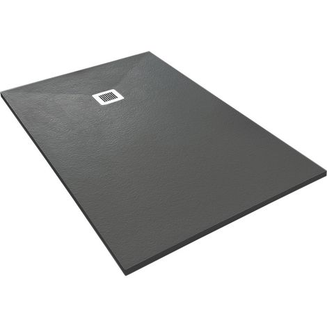 Veroni Duschwanne aus Kompositstein mit Schiefer-Muster flach (TxBxH) 120 x 90 x 3 cm Schwarz Veroni Duschwanne aus Kompositstein mit Schiefer-Muster flach (TxBxH) 120 x 90 x 3 cm Schwarz (1/5)