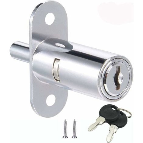 Zinc Alloy Drawer Lock, Sliding Door Furniture Lock, for Display Cabinet, File Cabinet, Drawer, Cabinet, Desk, Furniture, etc. MUMU (1/4)