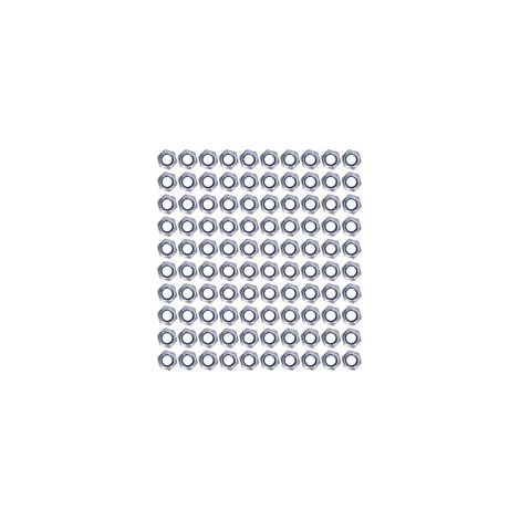 Kit de fijación de acero inoxidable, 100 piezas, tuerca de bloqueo de nailon, tuerca de bloqueo, kit de mantenimiento M8 (1/4)