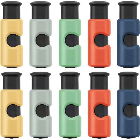 10 Clips de Fermeture, Ressort Plastique Multicolore, Étanchéité Sac Alimentaire, Cuisine Rangement