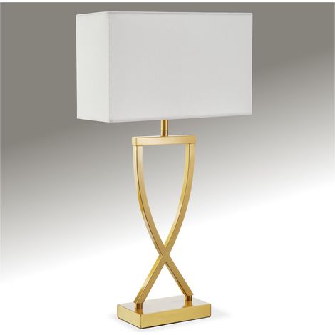 Lampe de table 60W design moderne et lumière non éblouissante laiton