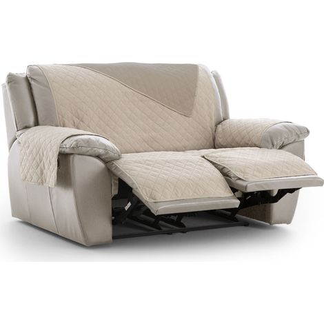 Fijalo – Housse de canapé 2 places réversible en polyester – Matelassée pour confort – Lavable à 30°C – Protection élégante contre l'usure