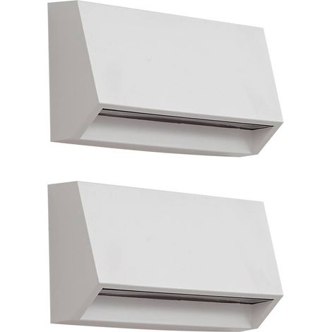 Lindby Lámpara de pared Led exterior 'Appeso' en Blanco Plástico