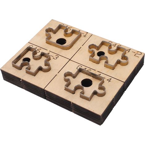 Matrice de découpe de cuir C46, conception puzzle, base épaisse en acier à haute teneur en carbone, découpe facile des bandes de cuir. (1/5)