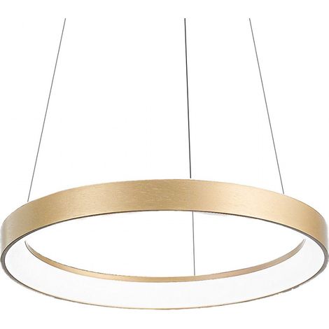 Suspension Krizia S/M 3000K Or - Led 50W 2800Lm Dimmable Coupure De Phase + Push En Aluminium Brossé - Gea Luce (1/5)