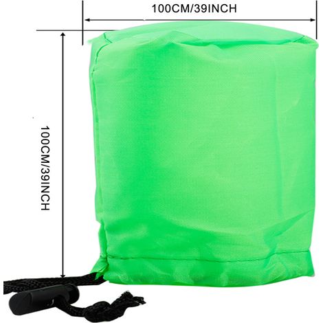 Housse cylindrique pour arbre avec cordon, protection antigel jardin, sac vert pour couverture d'arbre (1/5)