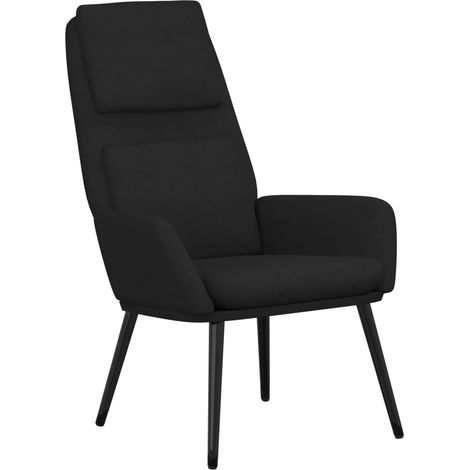 Chaise de relaxation Noir Tissu (1/5)