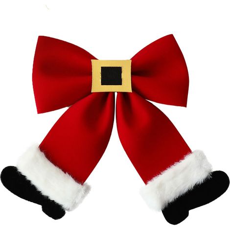 Décoration pour sapin de Noël « Le Grinch » avec nœud rouge et blanc – Accessoire de décoration pour Noël (1/3)