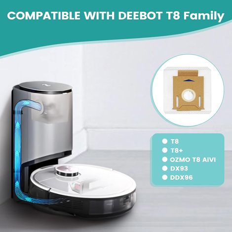 Packung mit 10 Ersatzbeuteln, kompatibel mit ECOVACS T8MAX/AIVI/T9 Staubsaugern. Zubehör: Staubbeutel. – AquaForge (1/4)