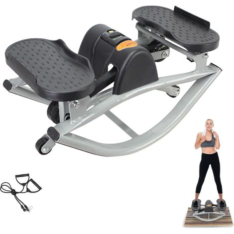 Rock Stepper, Step Rocker latéral, stepper de fitness oscillant latéral, appareil d'entraînement à la maison, appareil de fitness adapté pour la maison, l'appartement et le dortoir d'étudiant (1/5)