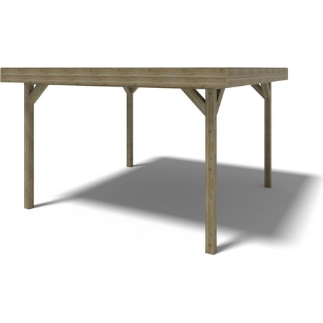 Gazebo da giardino in legno pergola 4.04x4.04 m - Impregnata - ALT24 (1/5)