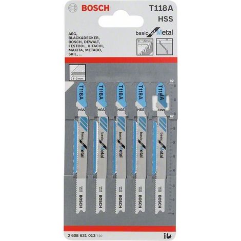 2608631013 - Set 5 lame per seghetto alternativo T 118 A Basic for Metal