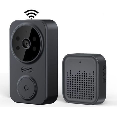 Sonnette vidéo sans fil intelligente - Interphone de sécurité - Caméra haute définition - Surveillance domestique.