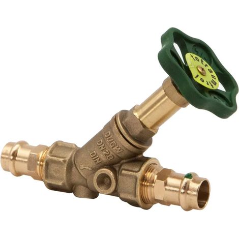 JS Valvola a flusso libero, con raccordo a pressare (filettatura interna), senza scarico, con albero non crescente, DN20, diametro di pressatura 18mm, omologato DVGW, 0015281800001