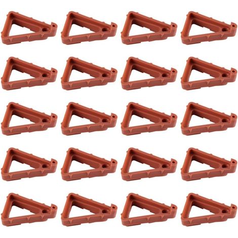Lot de 20 Pieds de Pot de Fleurs d'extérieur, Supports triangulaires pour Pots en Terre Cuite, Marron (1/5)