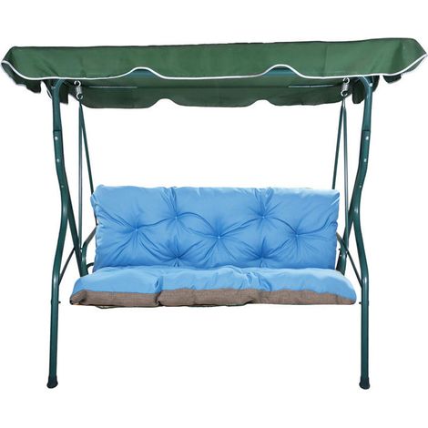 Coussins de balancelle extérieur 150 x 50 x 50cm, coussins pour balancelles 2-3 places, Bleu, SETGARDEN (1/4)