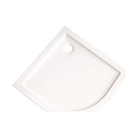 ONDEE - Plato de ducha YQUA - Antideslizante - Acrílico - Blanco - Extra-plano - semicircular 90cm