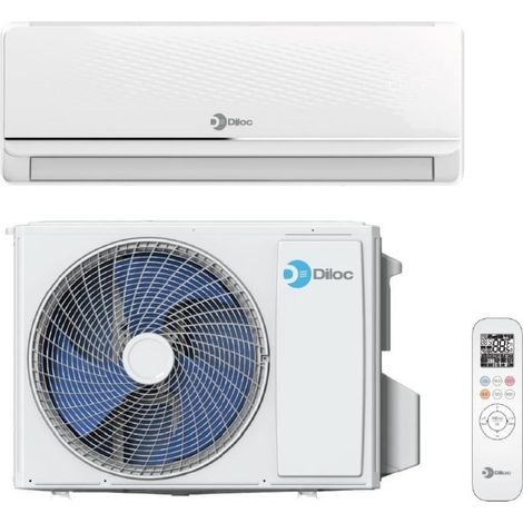 Kit de climatisation Atlas Wi-Fi Alexa 9000 Btu A+++ inverter Gaz R32 Diloc D.ATLAS9000