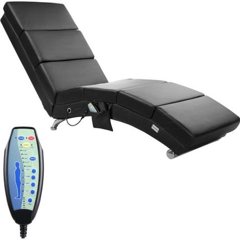 Fauteuil Ergonomique Simili Cuir noir. MASSAGE et Chauffant avec télécommande (1/5)