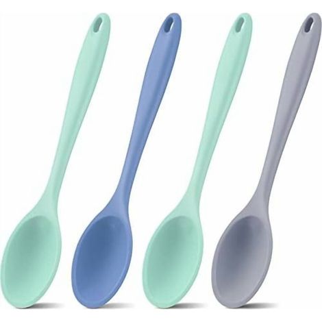 Un ensemble de 4 cuillères à mélanger en silicone (1/2)