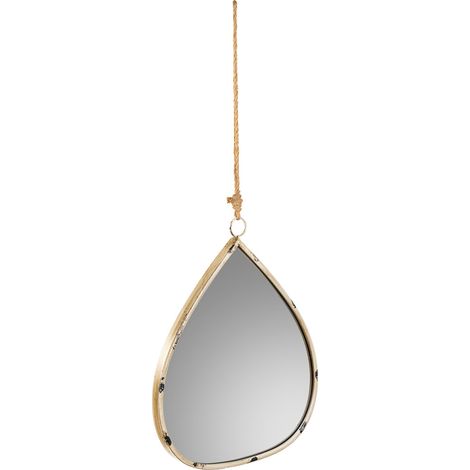Espejo de pared de metal dorado 34x3x41.5 (1/5)