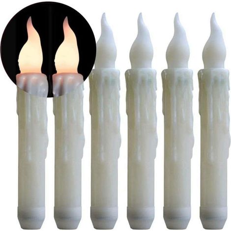 MINKUROW Confezione Da 6 Funzioni Timer (6 Ore Accese/18 Ore Spente) Candele Bianche Calde Tremolanti (1/5)