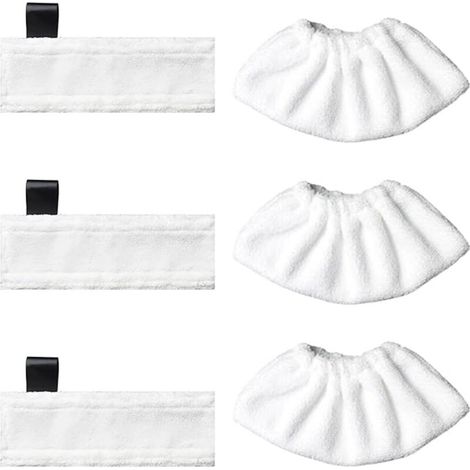 Chiffons en Microfibre de remplacement 6 pièces-ensemble d'accessoires adaptés à Kärcher Easyfix SC2, SC3, SC4 et SC5-accessoires pour nettoyeur vapeur (1/5)