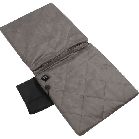 Coussin chauffant pliable et portable, 3 modes de chauffage réglables, idéal pour le camping, les stades et autres activités de plein air (gris). (1/5)