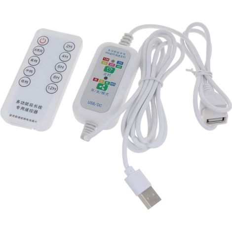 5V 4 Speed Remote 2/4/6/8/12 hours Timing ON OFF Switch USB Power for USB Fan USB Lamp