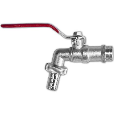 PN 10 ROBINET D'éCOULEMENT PROFESSIONNEL EN LAITON 1/2'' 3X5X2 CM ARGENTé GKK033419 (1/3)