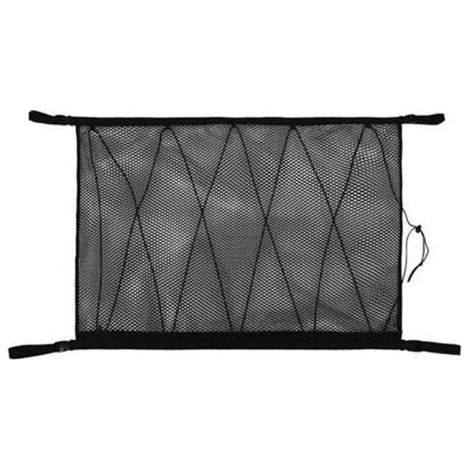 rangements,Toit en filet à bagages, sac en filet de couverture de voiture à double couche avec fermeture à glissière Auto Supplies Sac de rangement deux-en-un avec cordon de serrage et (1/5)