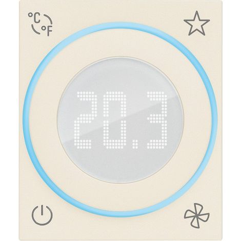 Termostato con rotella domotico 2 moduli IoT Canapa Vimar Linea 30811.C
