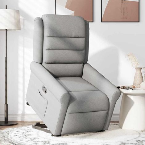 vidaXL Fauteuil inclinable gris nuage tissu (1/5)