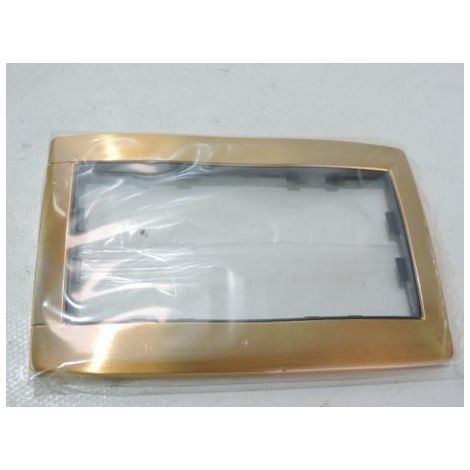 Plaque double Orizon verticale 2 postes entraxe 57mm sans séparation pour appareillage mural KALLYSTA HAGER WK566