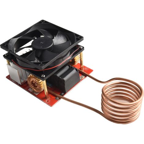 ZVS Kit de panneau chauffant à induction 1000 W DC 24-36 V avec tube de bobine pour fusion de métal, recuit de trempe, rouge (1/5)