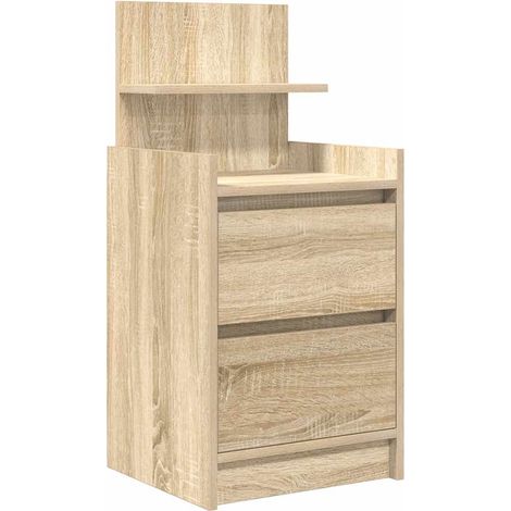 Maison Exclusive - Nachttisch mit 2 Schubladen Sonoma-Eiche 38x34
