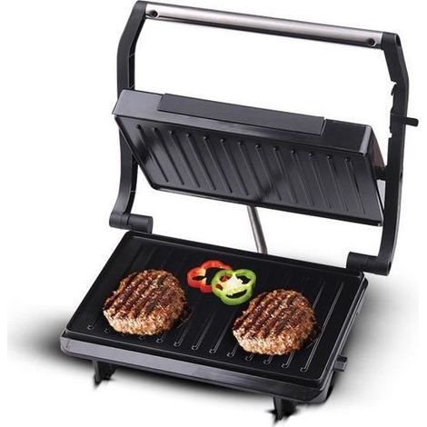 Techwood TPG-756 Gril Panini Noir 750W Puissant (1/5)