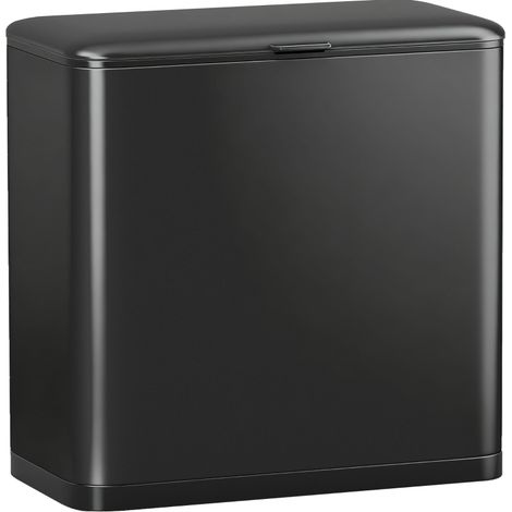 Bidone spazzatura 8 L in acciaio inox nero, da appoggio o da appendere (1/5)
