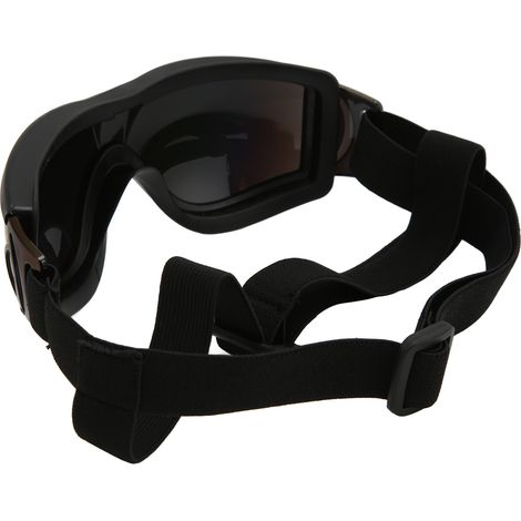 Lunettes de protection pour chien coupe-vent, imperméables, anti-UV, anti-buée, résistantes à l'usure et durables, pour chiens de grandes races. Monture noire et verres rouges. (1/5)