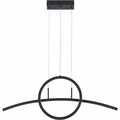 Suspension LED noire Evora Ring 32W 80cm 4000K Reality (1/3)