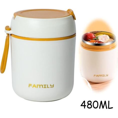Boîtes Alimentaires Isotherme,Porte-Aliments,Gamelle Thermos Repas Chaud ou Froid,Boîte Récipient Thermique,pour petit (1/4)