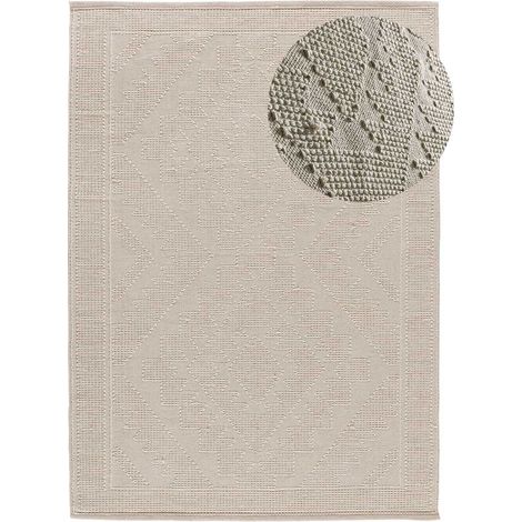 ATTICGO Tapis ethnique avec relief PAMUK 40 Crème 160x230 cm (1/4)