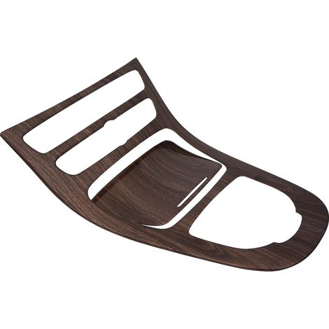 Baguette de finition marron noyer pour panneau de levier de vitesse de console centrale Mercedes-Benz Classe E W213 (modèles 2016-2018) (jeu de 2 pièces) (1/5)