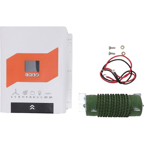 Contrôleur de Charge hybride solaire éolien MPPT 1000W, Turbine et panneau avec fonction Boost, charge de décharge (1/5)