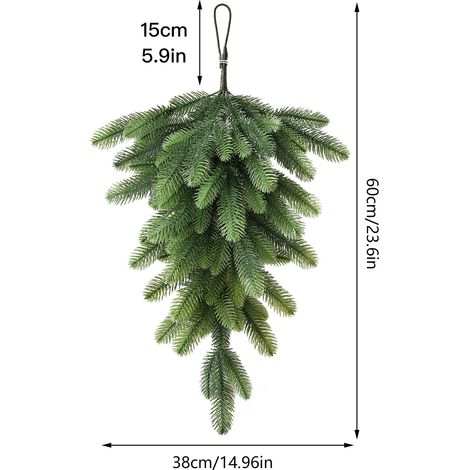 Grüne und rote Früchte als Weihnachtsdekoration, hängende grüne Wanddekoration (1/5)