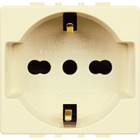 TONDO ECL 2550 PRESA SCHUKO BIPASSO 10/16A- ELETTROCANALI- 10,0 pz