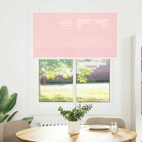 Maison Exclusive - Store plissé rose 110x100 cm largeur du tissu 109,4cm polyester