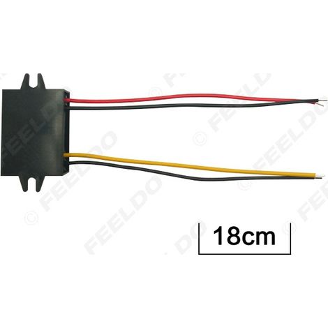 Transformateur automobile DC12V/24V (8-40V) vers adaptateur secteur DC6V/1A