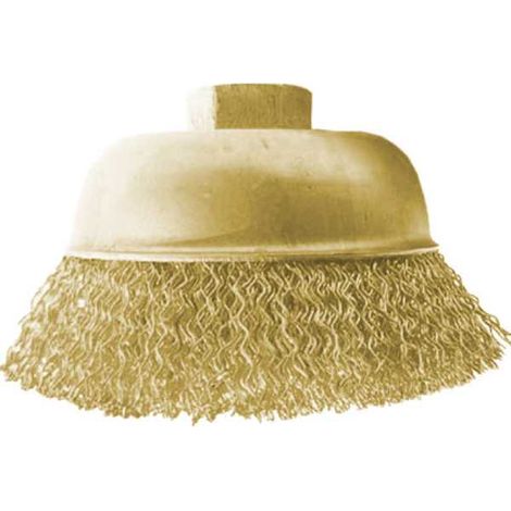 Cepillo de taza ondulado antichispa latón Ø100 mm ALYCO