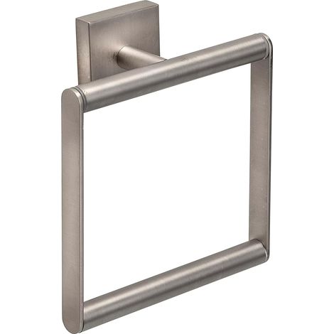 Croydex Wall Mounted FlexiFix Chiswick Towel Ring Stainless Steel Brushed Nickel (1/5)